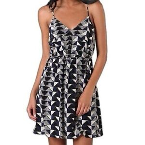 Madewell Broadway & Broome Geometric Patterned Silk Dress